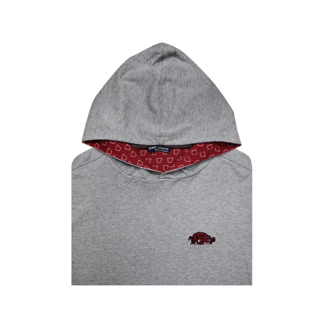 Arkansas Slobber Hog Hoodie| Grey & Crimson