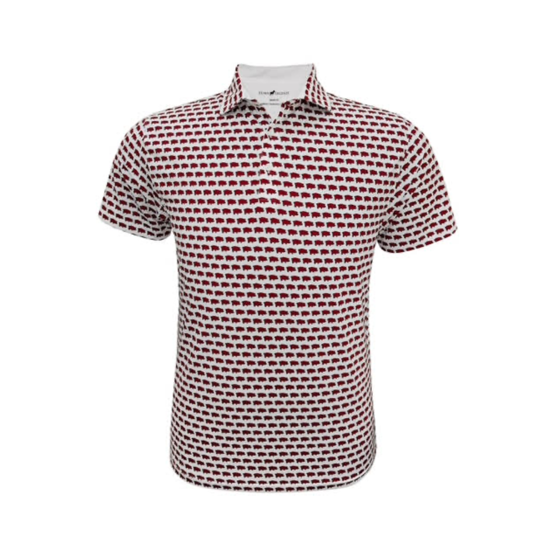 All-Over Curly Tail Polo| White