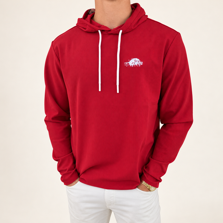 Running Hog Hoppin Hoodie| Crimson