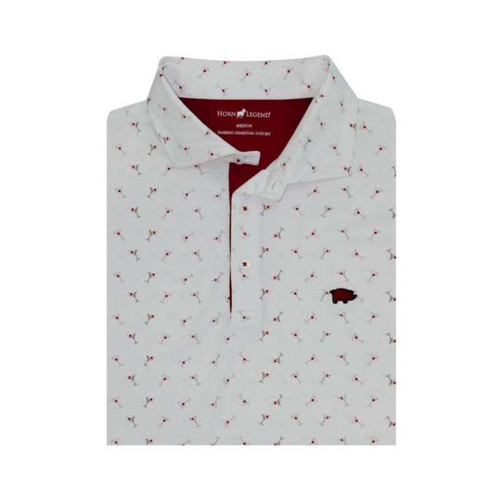 Horn Legend Curly Tail Polo | White/ Grey/ Crimson