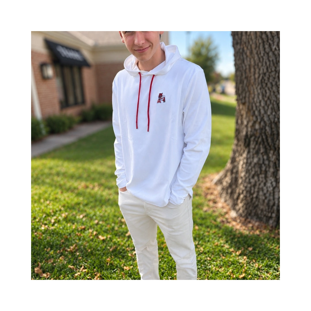 Hog Leaning on 'A'  Hoodie| Crimson