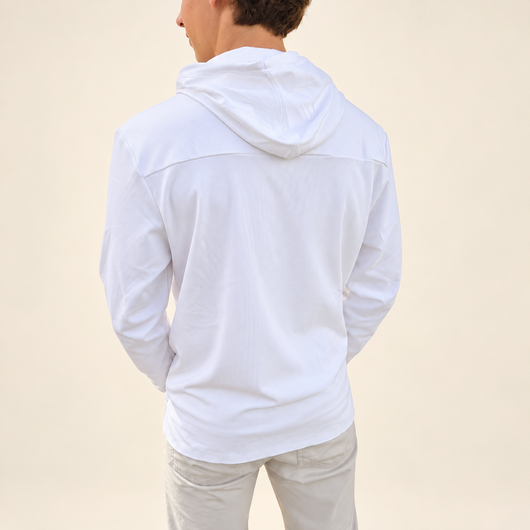 Hog Leaning on 'A'  Hoodie| White