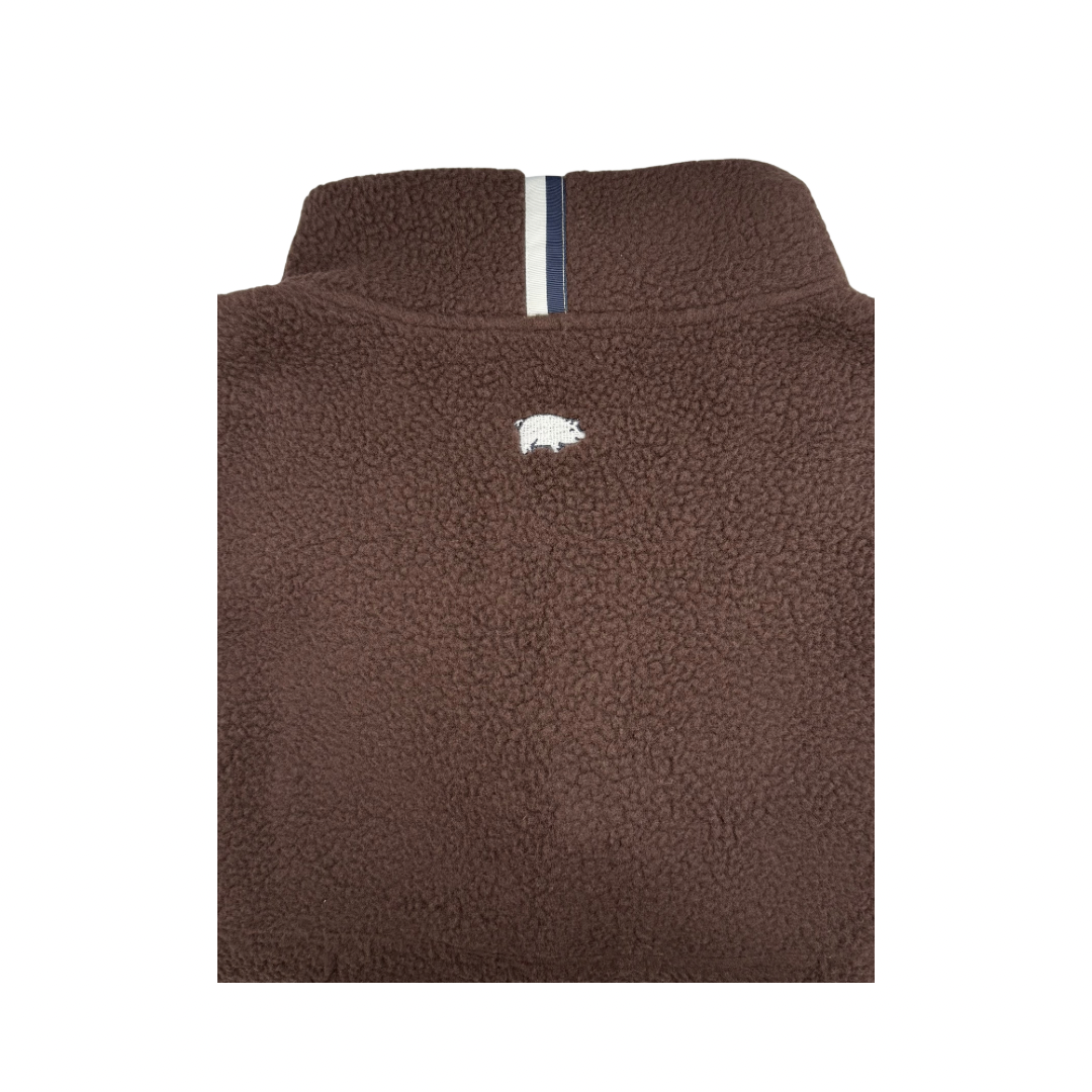 Rhoback X Curly Tail Fleece Pullover | Brown