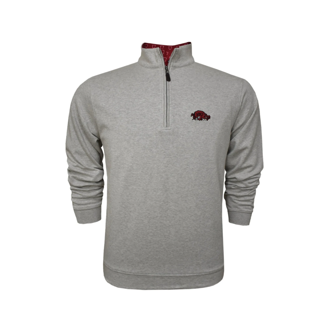 Arkansas Slobber Hog 1/4 Zip| Stone