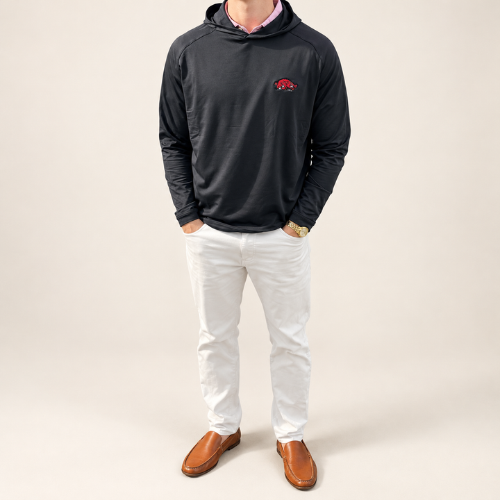 Slobbering Hog Pine Performance Hoodie| Black