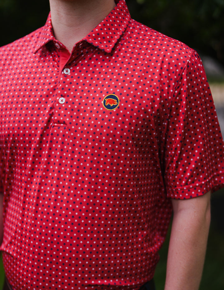 Curly Tail 1977 Stars Polo | Red