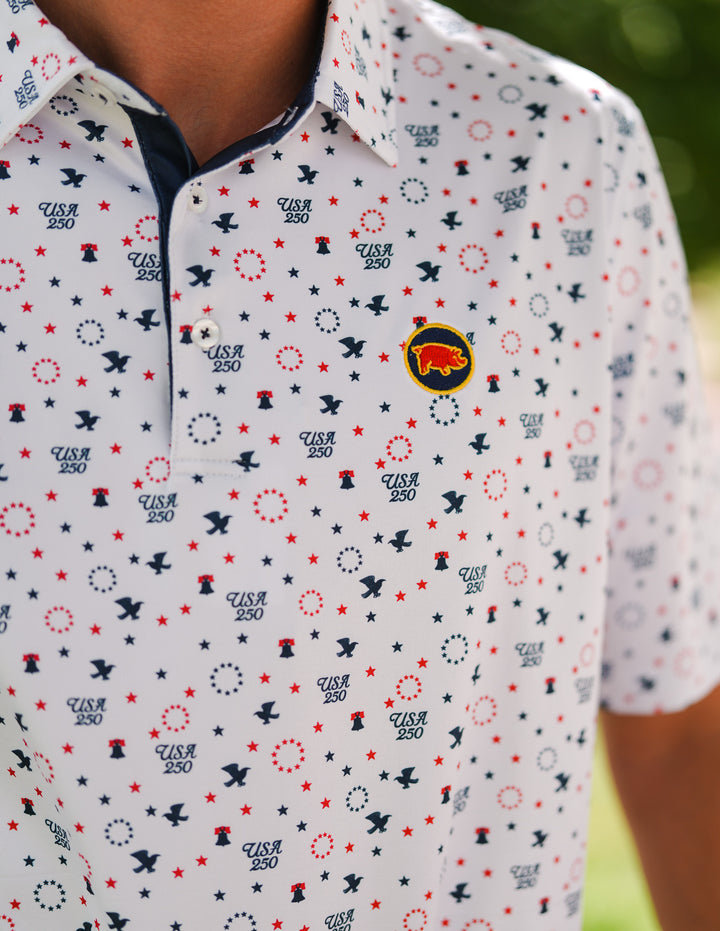 Curly Tail 1992 'USA' 250th Polo | White