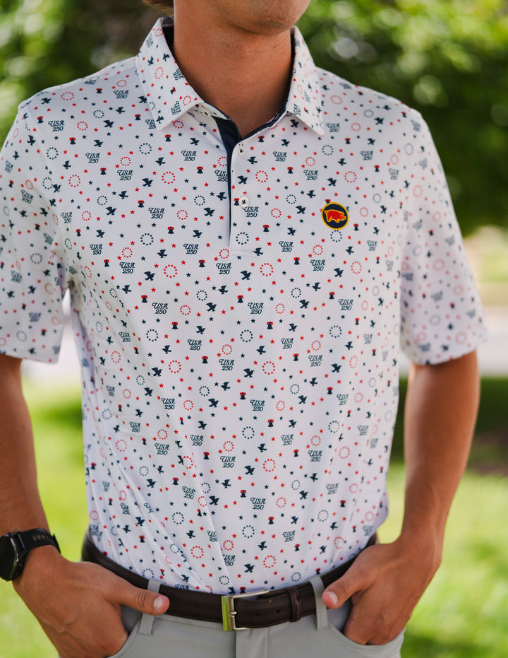 Curly Tail 1992 'USA' 250th Polo | White
