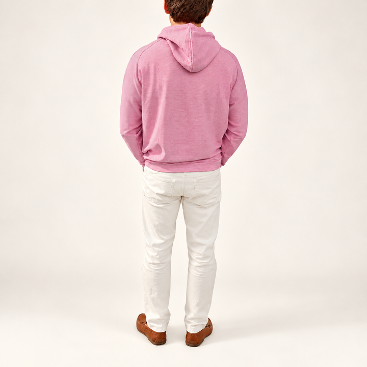 Pine Sugar Stripe Hoodie Slobbering Hog| Crimson