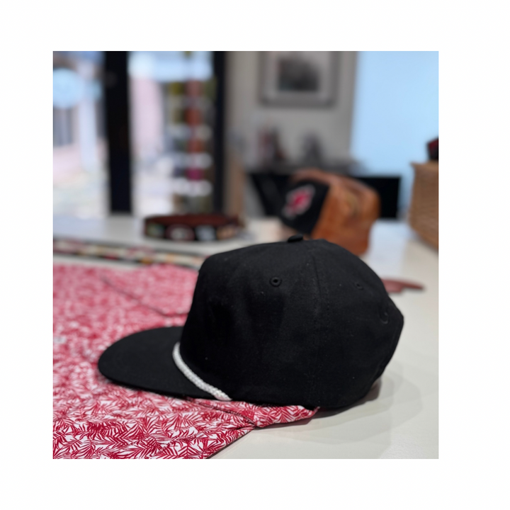 Curly Tail  Rope Hat| Black