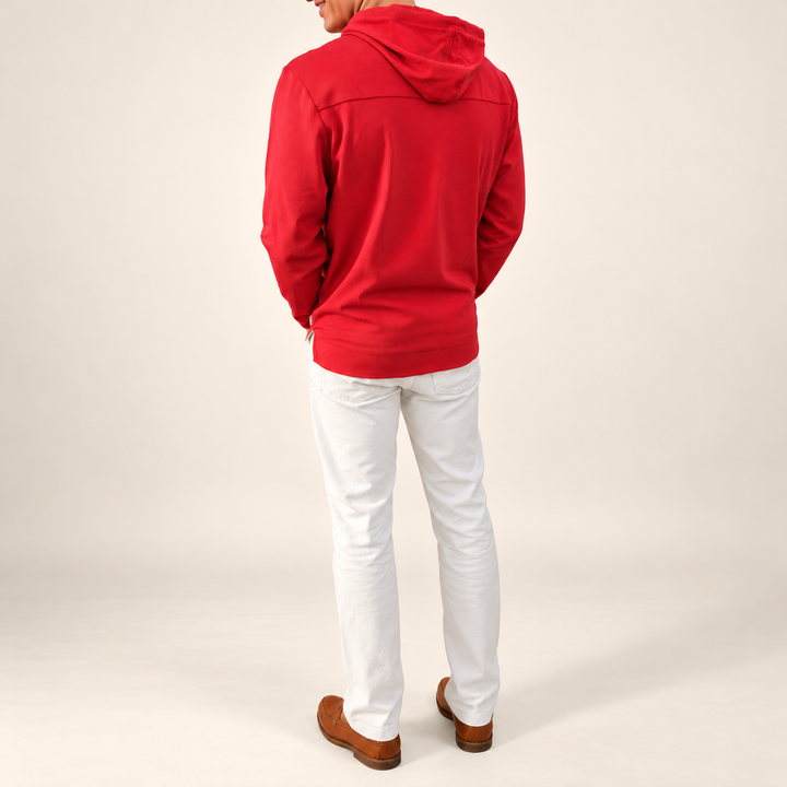 Running Hog Hoppin Hoodie| Crimson