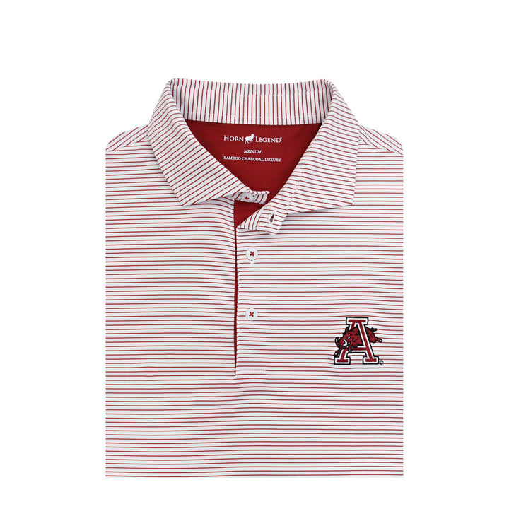 Horn Legend Hog Jumping Through 'A' Polo | White/ Crimson