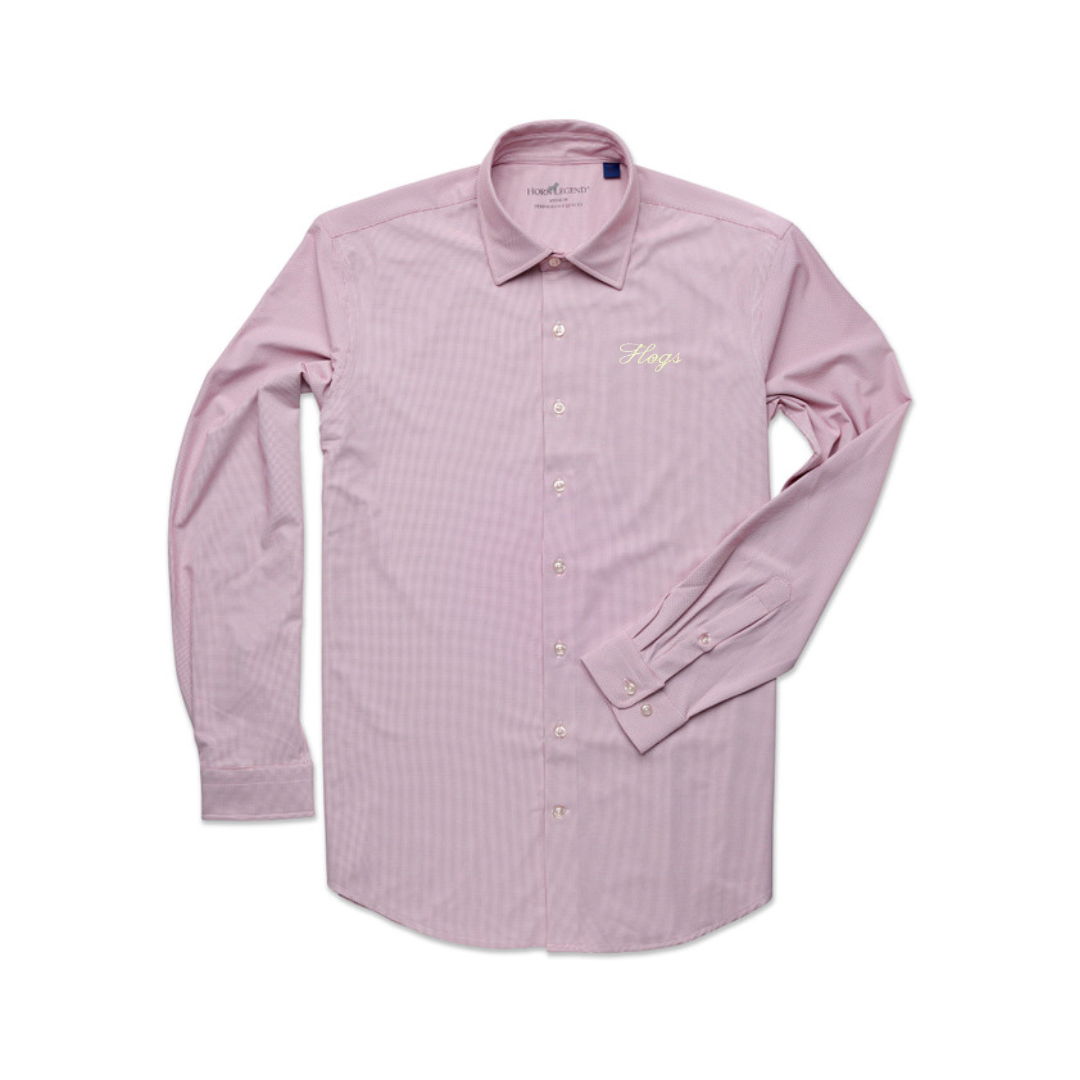 Horn Legend Hogs Script Button Up Shirt | Brick Red
