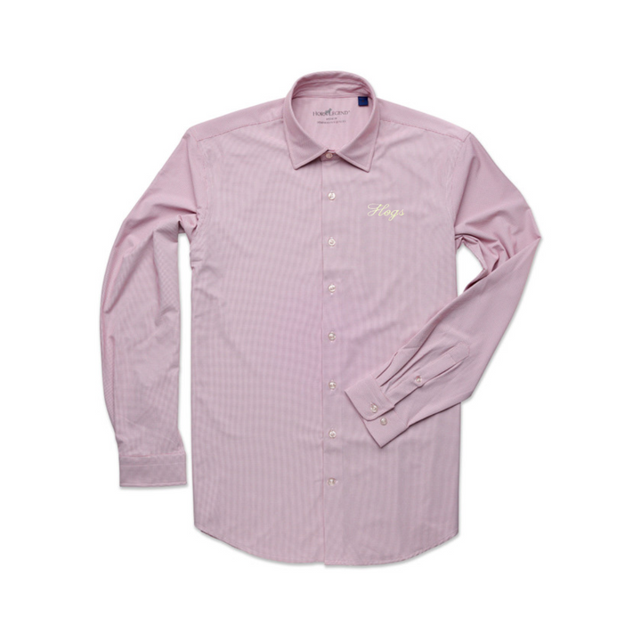 Horn Legend Hogs Script Button Up Shirt | Brick Red