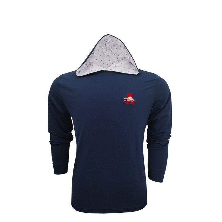 Horn Legend Hog in Front of 'A' Hoodie | Navy