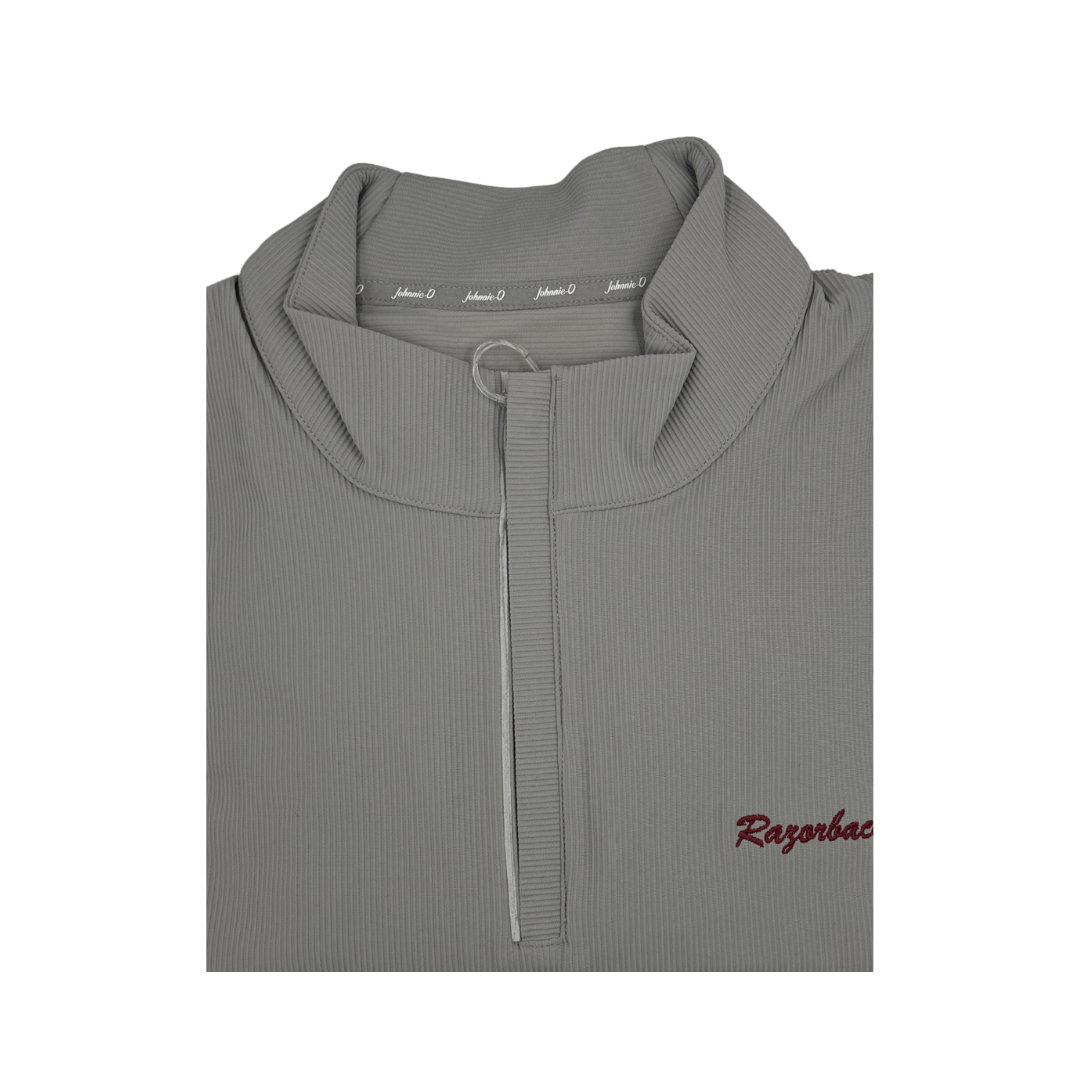 Johnnie-O 'Razorbacks' Script Hoppin 1/4 Zip |Seal