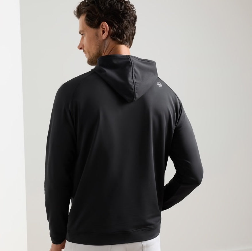 Peter Millar Hog Leaning on A Pine Performance Hoodie | Black