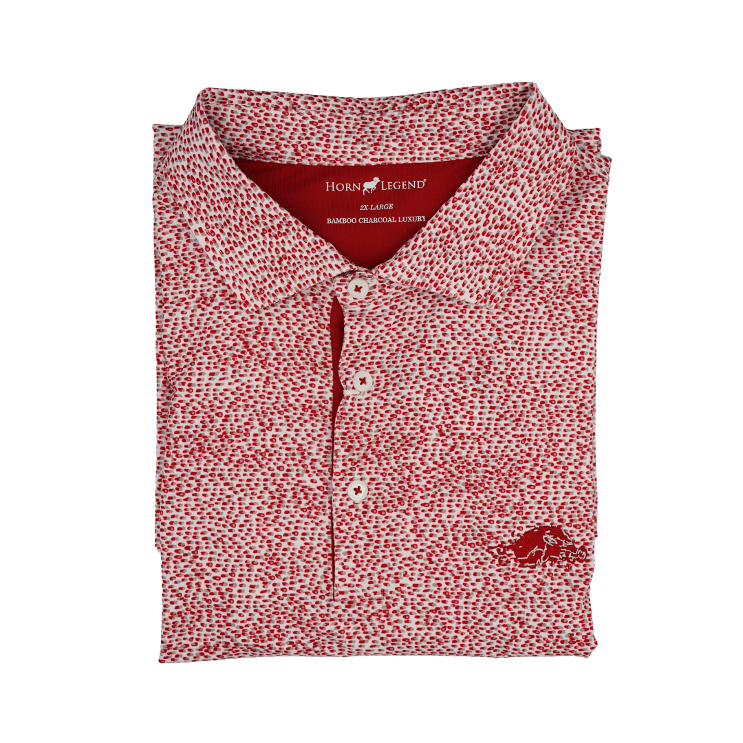 Horn Legend Slobbering Hog Polo | White/ Crimson/ Grey