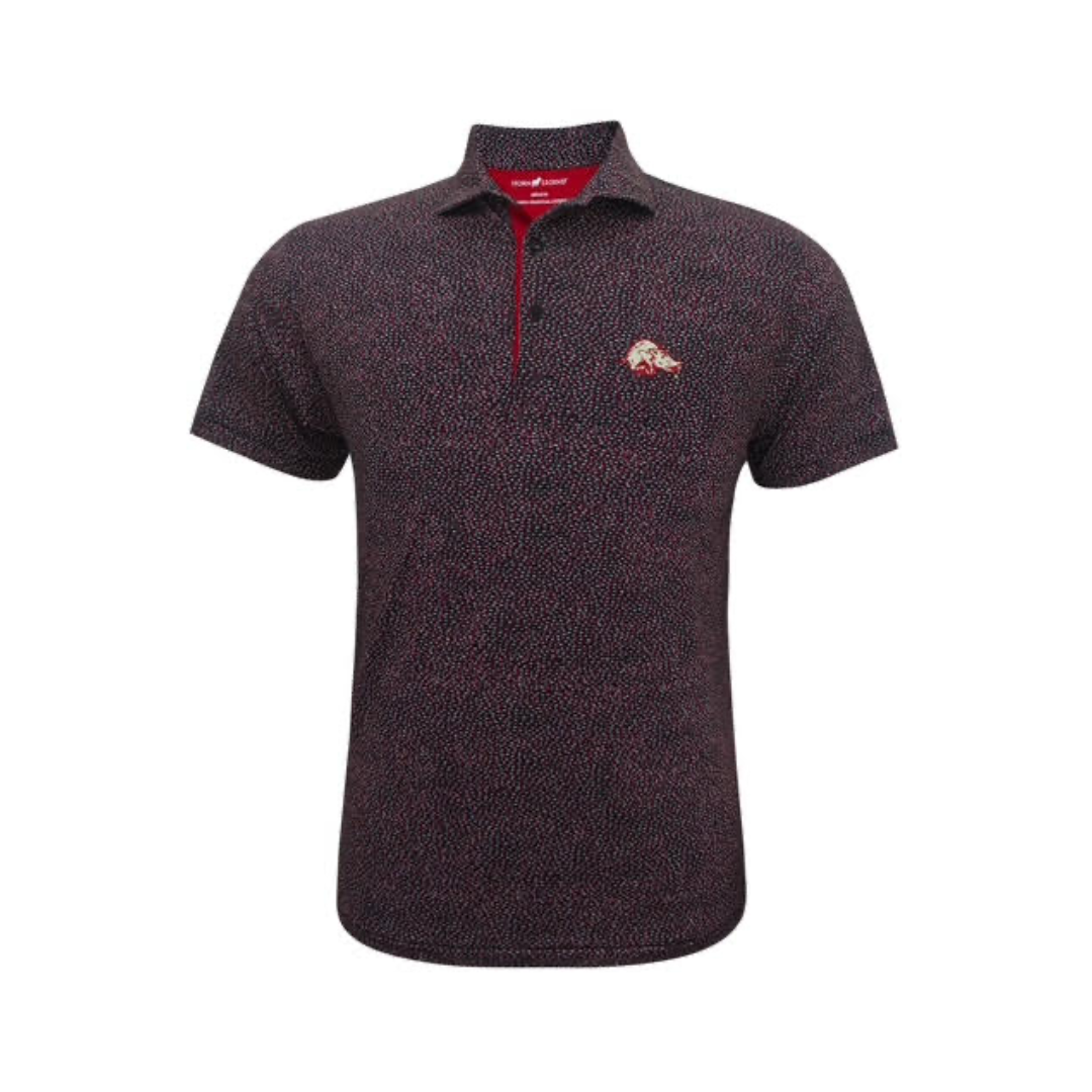 Slobbering Hog Polo | White/ Crimson/ Grey