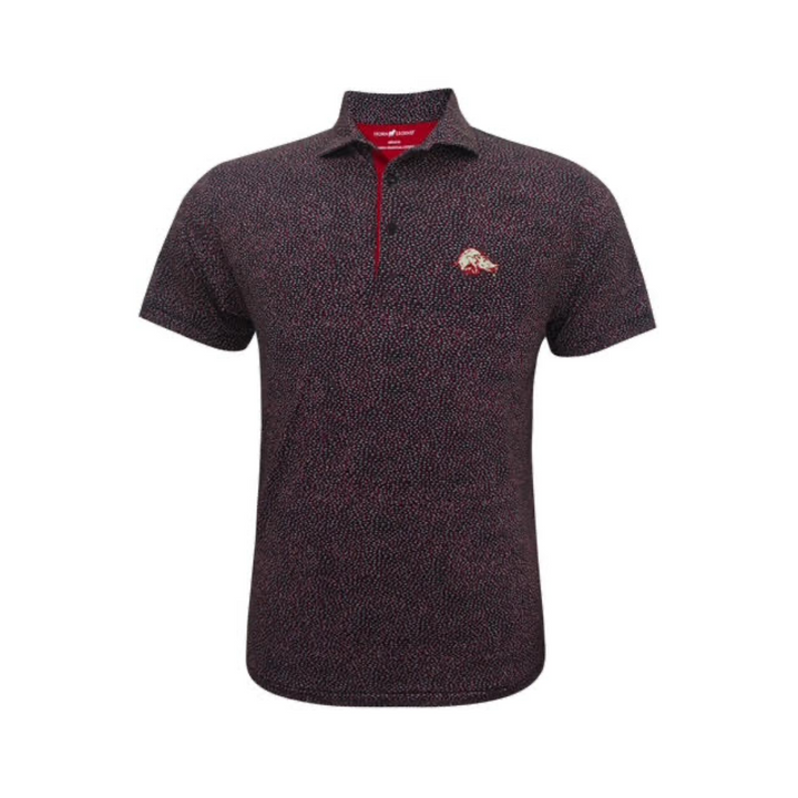 Slobbering Hog Polo | White/ Crimson/ Grey