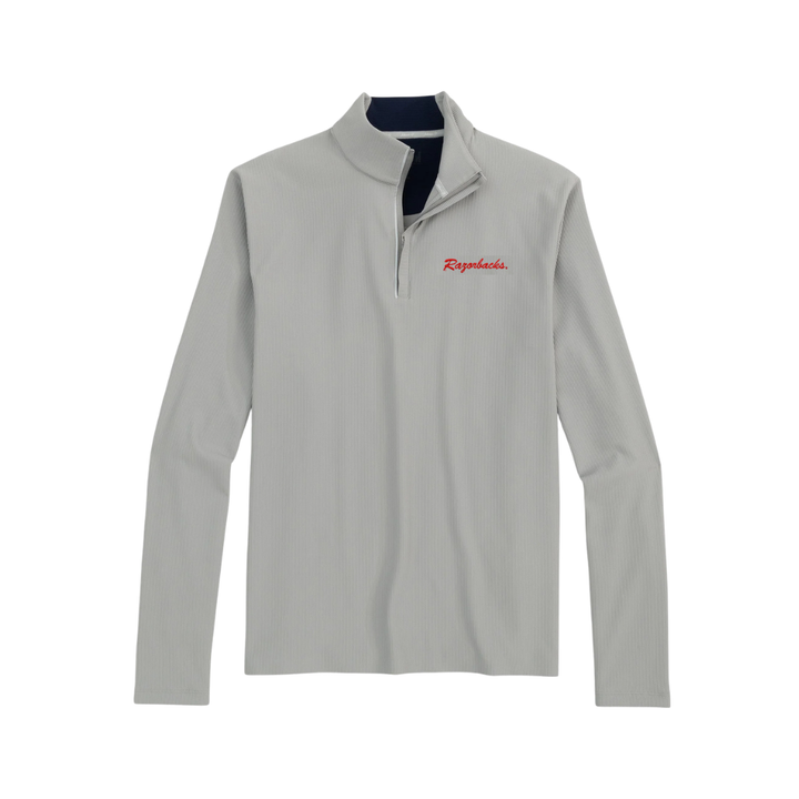 Johnnie-O 'Razorbacks' Script Hoppin 1/4 Zip |Seal